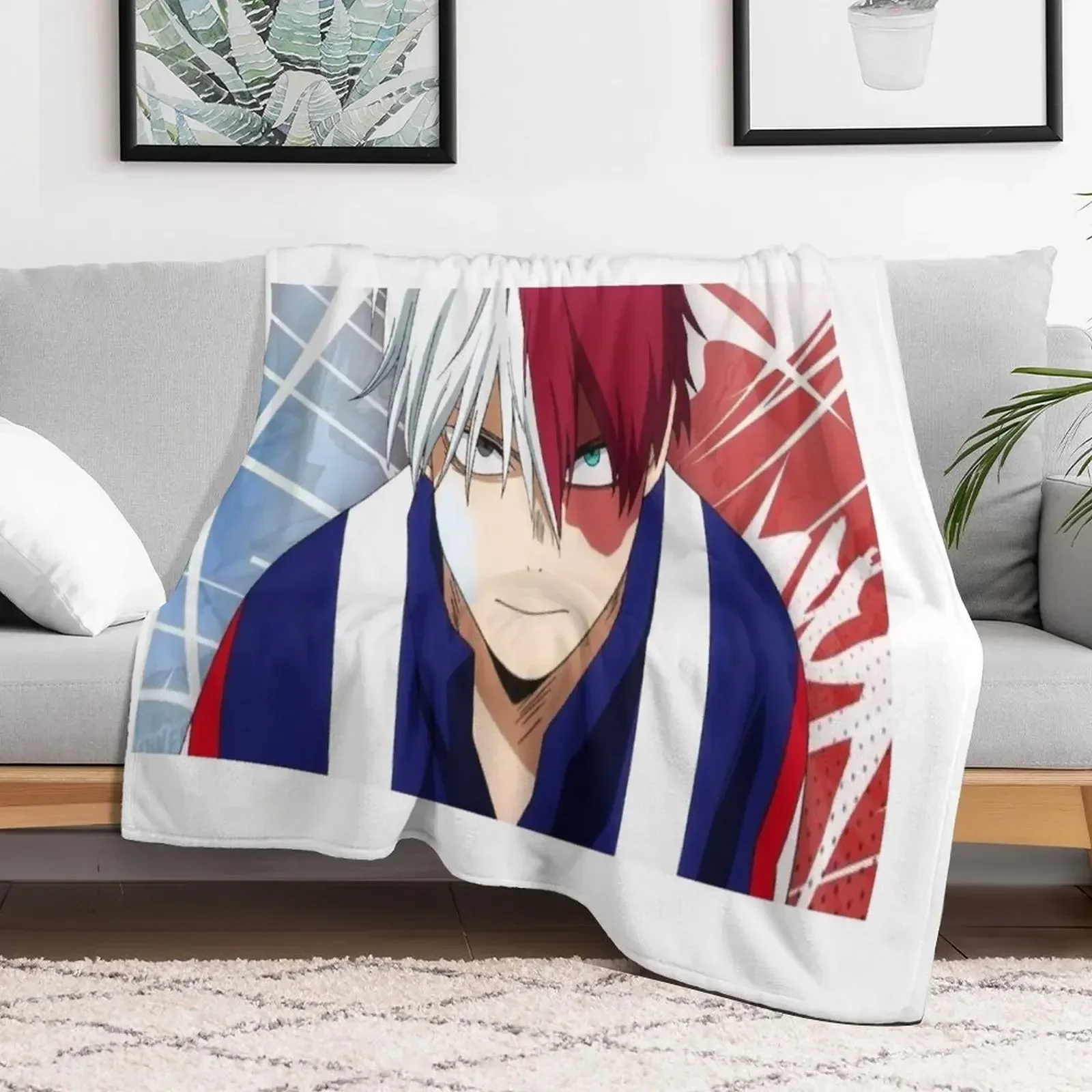 Shoto todoroki Gooi Deken decoratieve Hairys Gepersonaliseerde Gift Camping Dekens