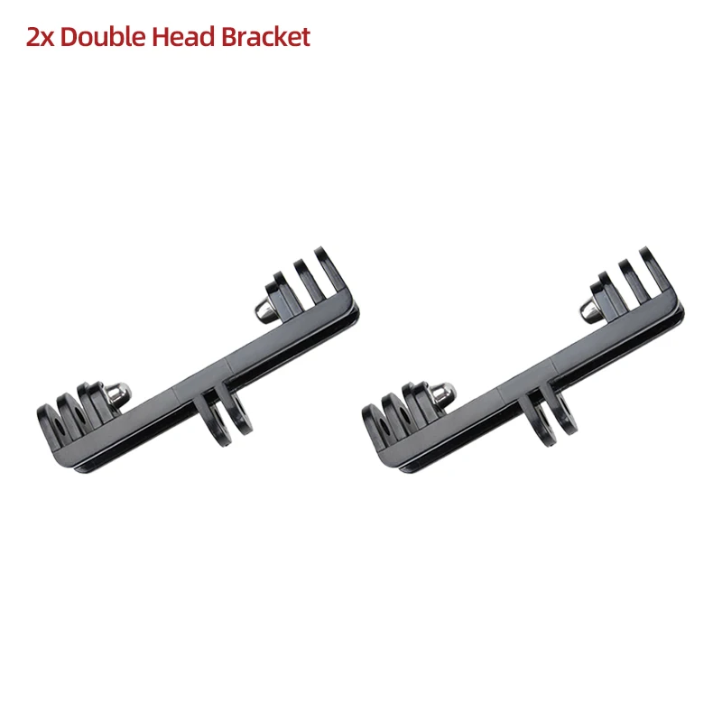 Dual Twin Mount Doppelkopf-Stativadapter für GoPro Hero 13 12 11 10 9 Insta360 SJCAM AKASO DJI OSMO Action-Kamera-Zubehör