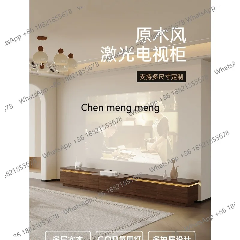 TV cabinet floor-to-ceiling living room household antique storage integrated laser TV cabinet