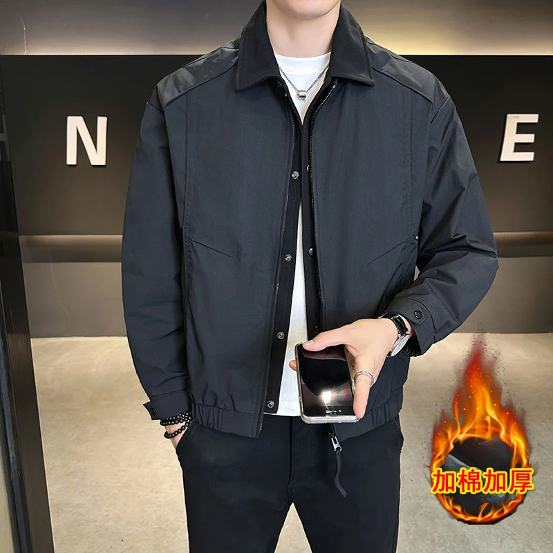 2026 Autumn/Winter New Style Fashion Casual Men's Thick Collar Jacket, Winter Protection Coat