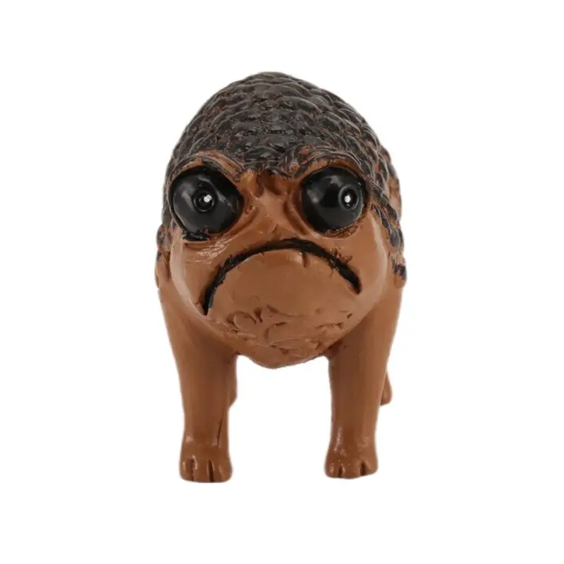 A23E-Grumpy Frog Toad Statue Ugly Angry Outdoor Garden Yard Frog Decor Statue Fun Novelty Home Office Frog Decor Sculpture