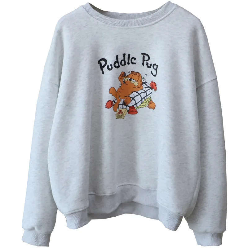 Ay round Ne-suéter holgado informal para mujer, Top con estampado de dibujos animados, antienvejecimiento, moda de otoño, nuevo Sle, corte holgado ultra hermoso