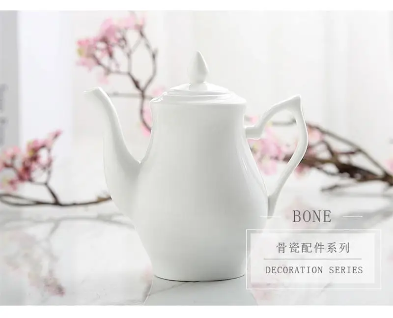 Plain white bone china bottles for oil and vinegar, small ceramic oil dispenser, creative olive oil bottle, bbq sauce dispenser