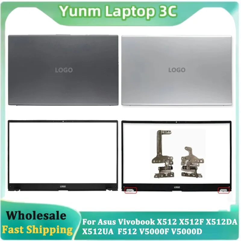 

New For Asus Vivobook X512 X512F X512DA X512UA F512 V5000F V5000D Laptop Case LCD Back Top Cover Front Bezel Hinges15.6 lnch