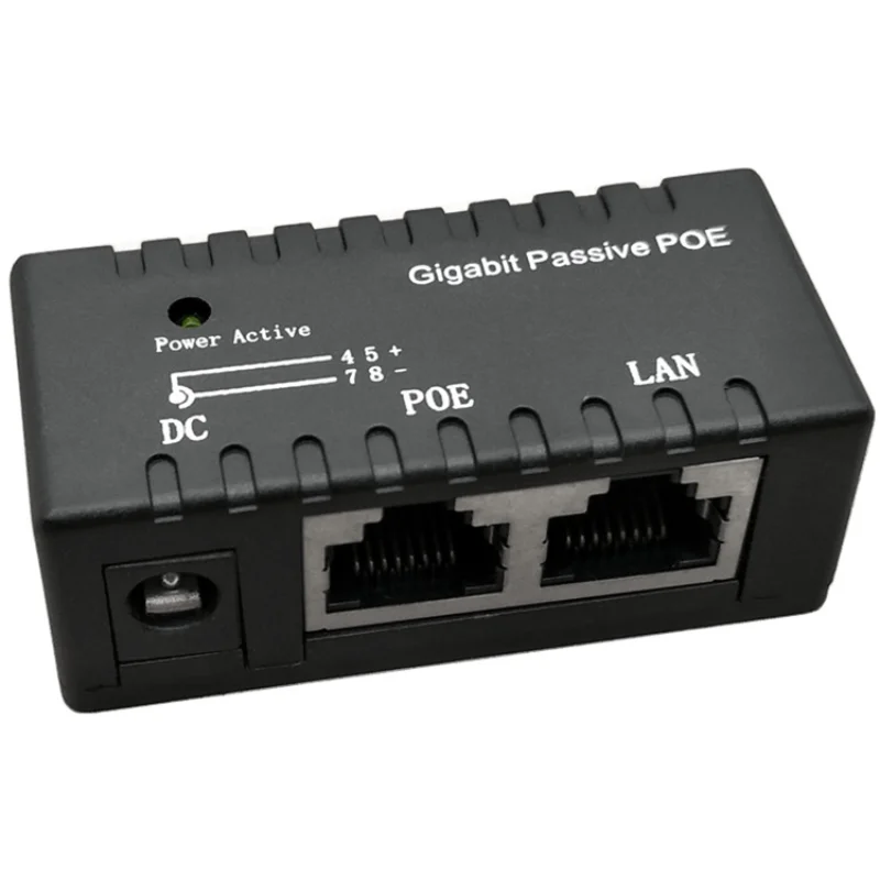 1000Mbps Gigabit Single-port Passive POE Injector Power Splitter for IP Camera POE Adapter Module Accessories POE DC12-48v