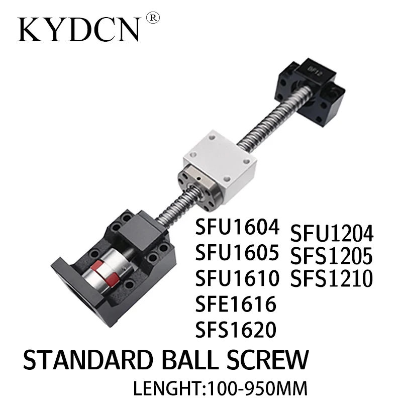 

High precision SFU1204 SFS205 SFS1210 ball screw screw nut stepper servo motor integrated bearing seat set