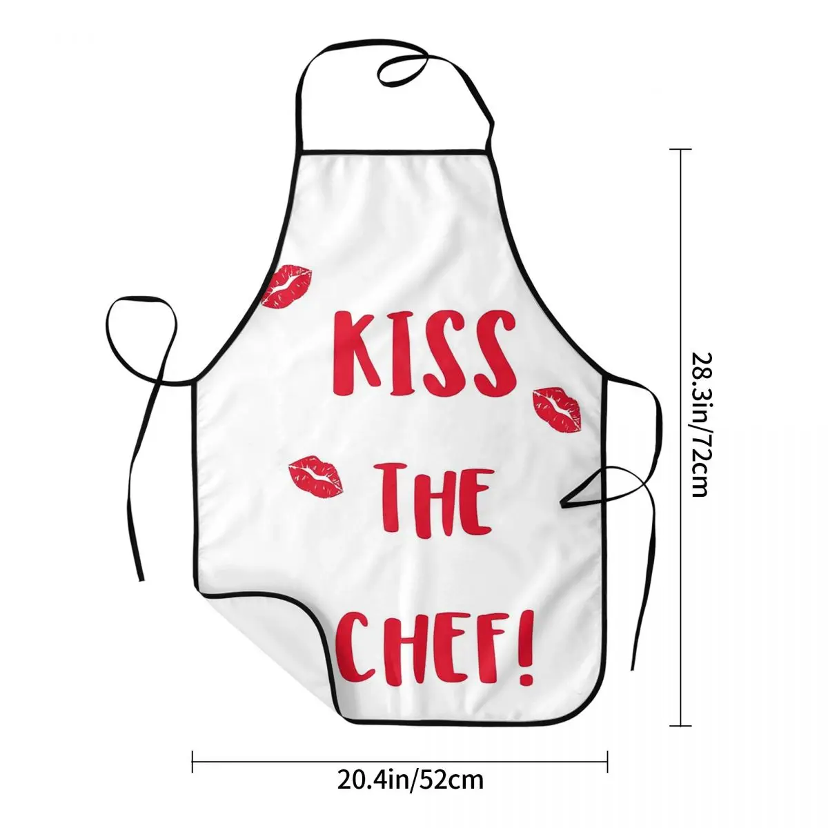 Kiss The Chef Aprons Chef Cooking Baking Tablier Waterproof Bib Kitchen Cleaning Pinafore for Women Men Gardening