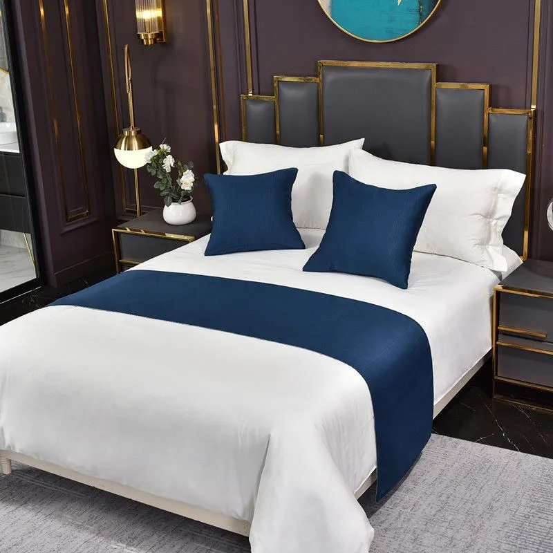 Hotel Bed Decoration Bed Flag Special Polyester Cotton Reactive Printing New Bed Tail Towel Housholed Bed Flag Bed Cover ZG955