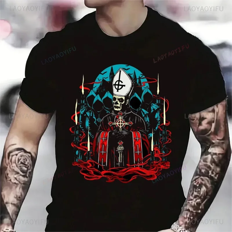 Grappige Ghost BC Heavy Rock Band T-shirts voor mannen vrouwen O hals zomer casual katoen korte mouw tees mode streetwear mannen tops