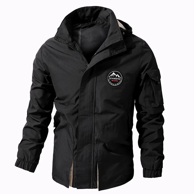 Casual Jackets for Men's Techwear Windproof Black Green Military Bomber Cargo 2023 Spring Autumn Clothing Oversize 6XL 7XL 8XL