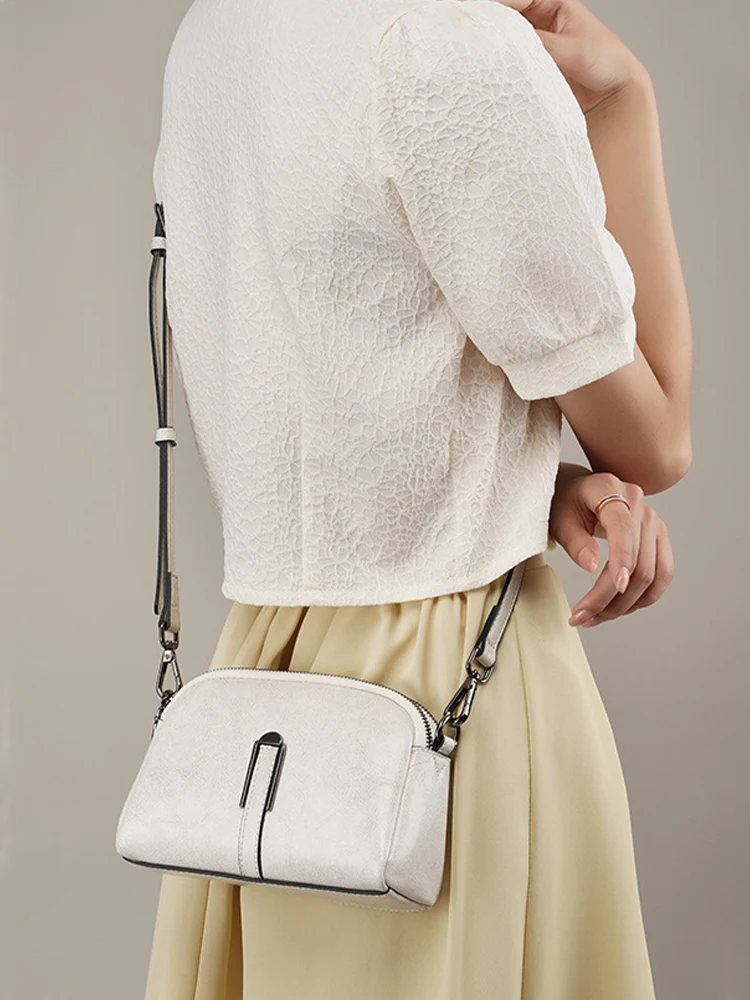 

Маленькая женская сумка через плечо Zency из 100% натуральной кожи, модная роскошная дизайнерская сумка через плечо с отделениями для мобильных телефонов