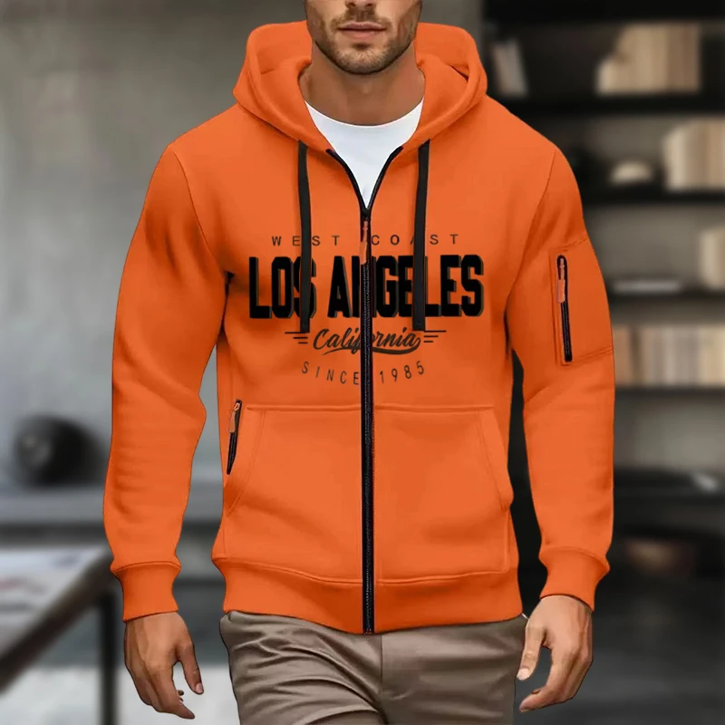 Autumn Men Harajuku Winter New Hooded Sweatshirt Men's Hooded Zipper Sportswear Women