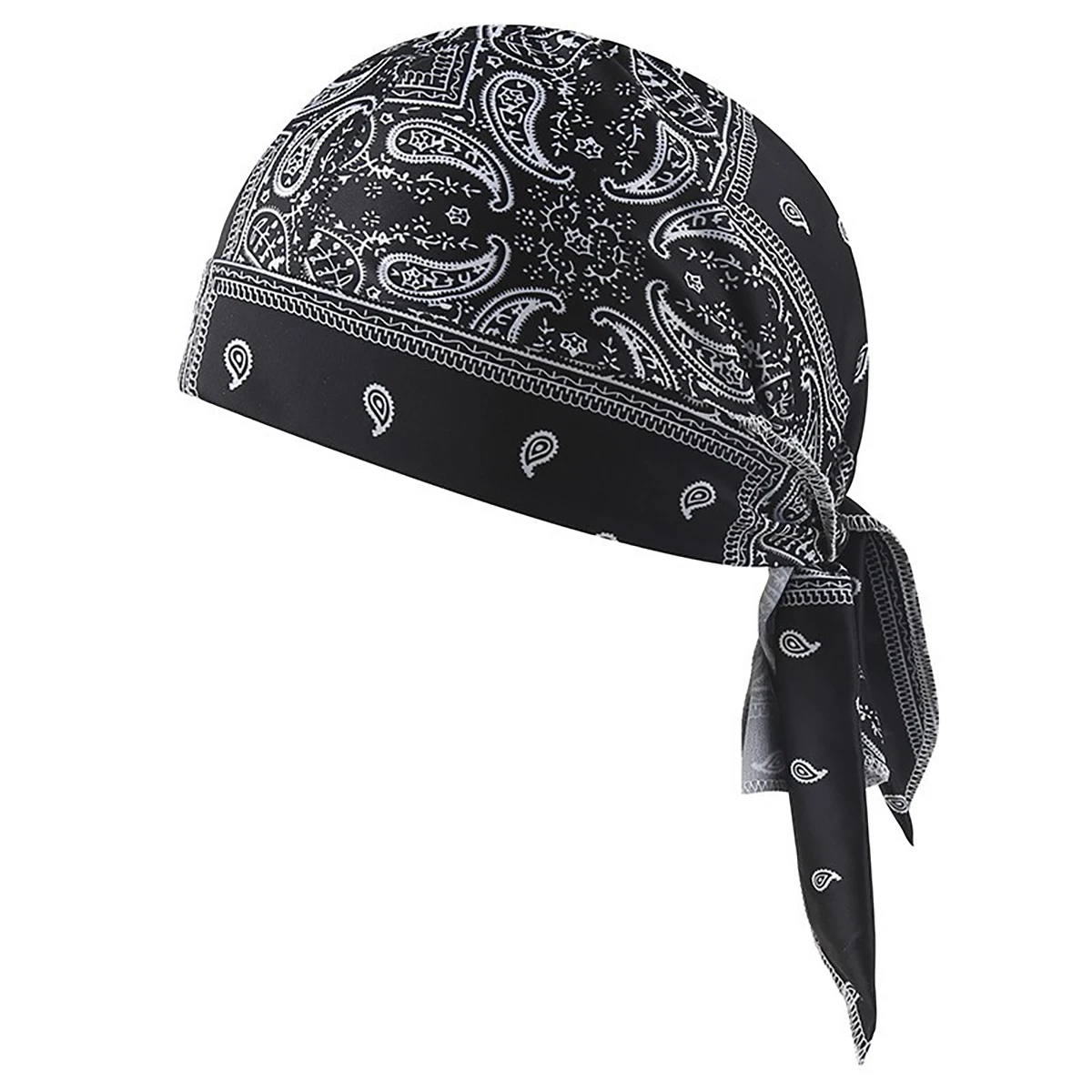 Hijab-Kappen mit Paisley-Print, schnell trocknend, verstellbares Bandana-Kopftuch, UV-Schutz, atmungsaktiv, Kopfwickel für Radfahren, Outdoor-Aktivitäten – Detail 5