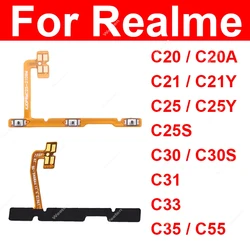 Power Volume Flex Cable For Realme C20 C21 C21Y C25 C25Y 25S C30 C31 C33 C35 C55 Side Key Power Volume On Off Side Button Flex