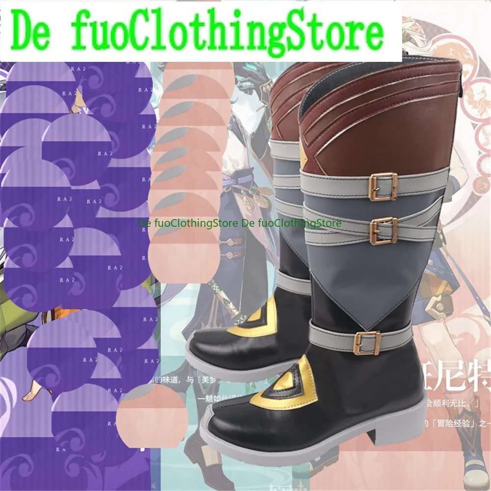 

DefuoClothing Genshin Impact Razor Boots Cosplay Shoes Game Anime Game Role-playing Halloween Party Props Shoes Boots