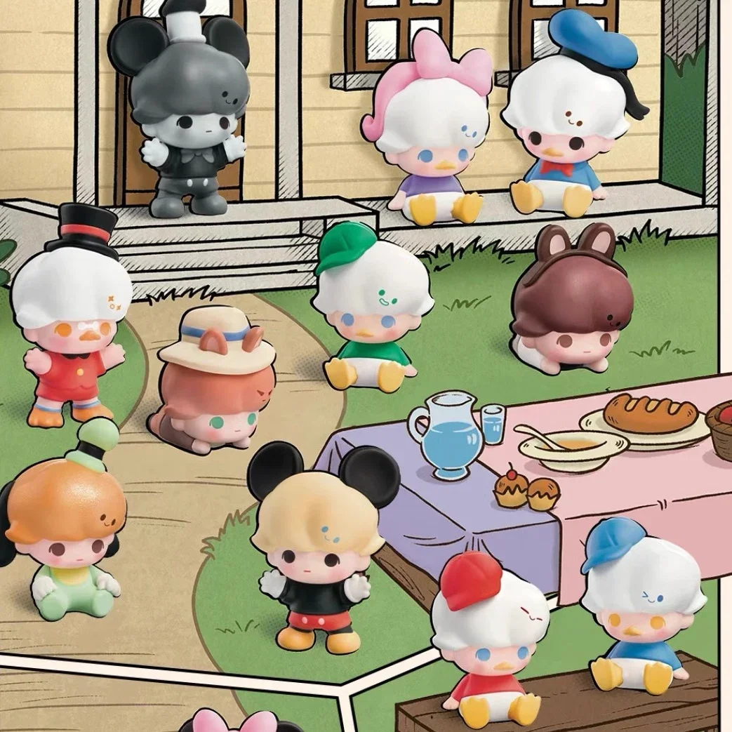 

New Genuine Pop Bean Dimoo World Classic Series Mini Doll Toys Action Figure Cute Mickey Desktop Ornament Girls Gift Collection