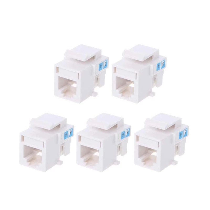 5pcs Rj11 Cat3 Socket Connector Telephone Module 4-wire Cable Adapter Telecom Voice Keystone Jack 6p4c Tool-free