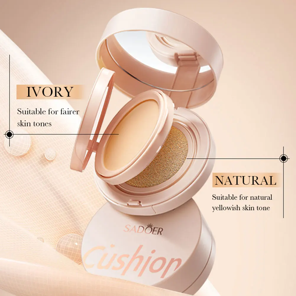 2 で 1 エアクッション BB クリーム二重層クッションファンデーションメイクアップ防水長期的なコンシーラープライマーベース