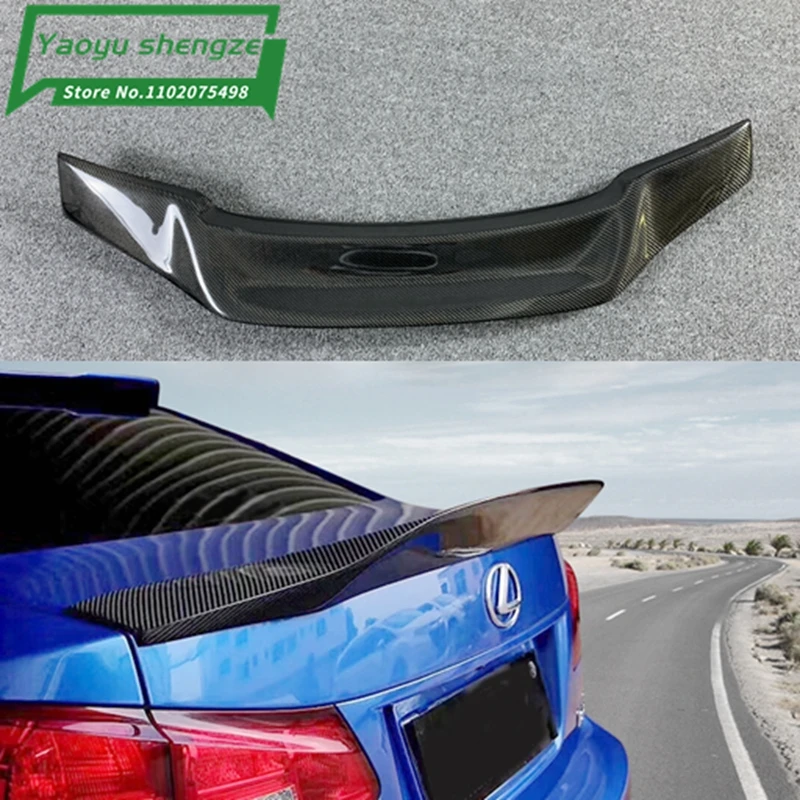 Car Rear Trunk Lid Spoiler Roof Wing Tailgate Flap Trim Splitter Guard Trunk Duckbill Auto Kit For Lexus IS250 IS350 2006-2013