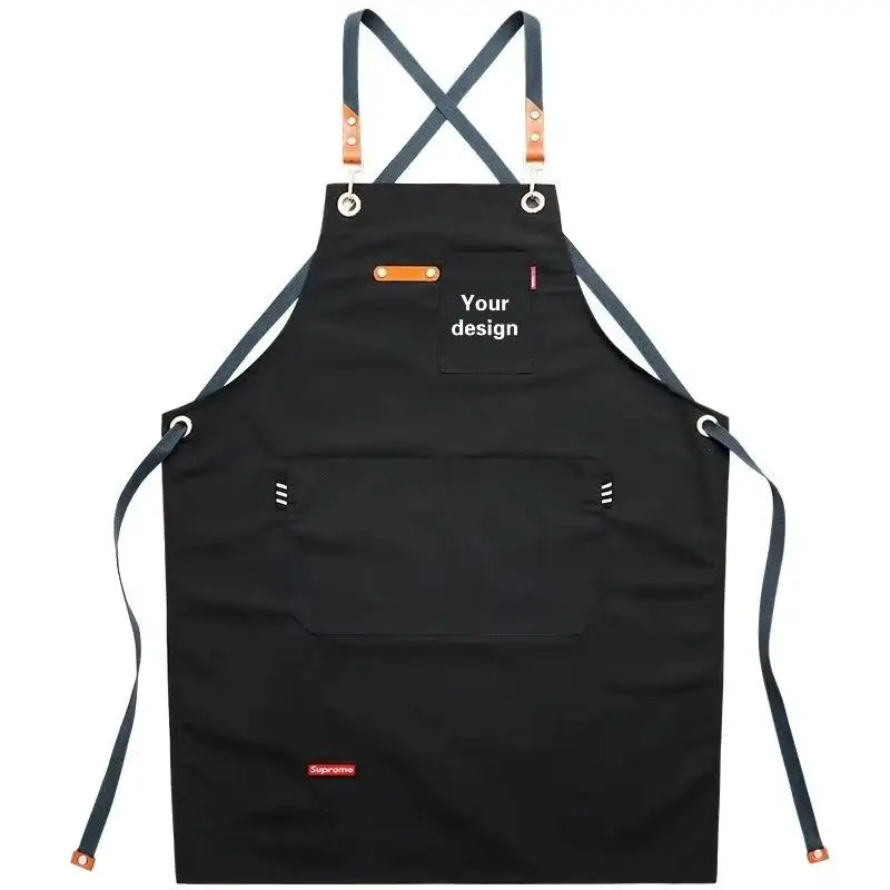 Canvas Aprons Chinese Restaurants Bakers Hairdressers Florists Aprons Men's And Women's Workwear Personalized Printed Logos