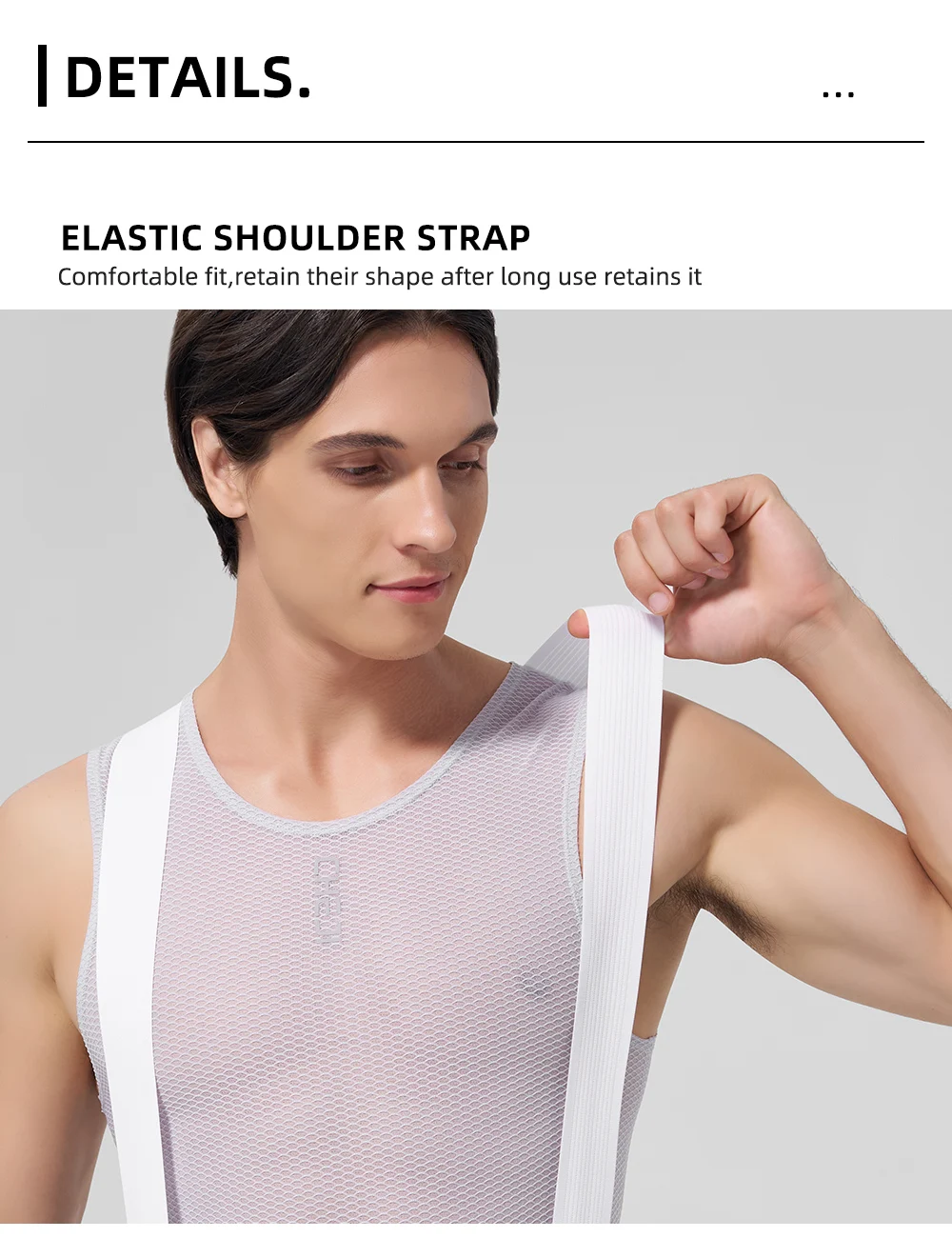 Cheji Cycling Lange Trägerhose, atmungsaktive Kompressions-Trägerhose für Herren – Detail 23