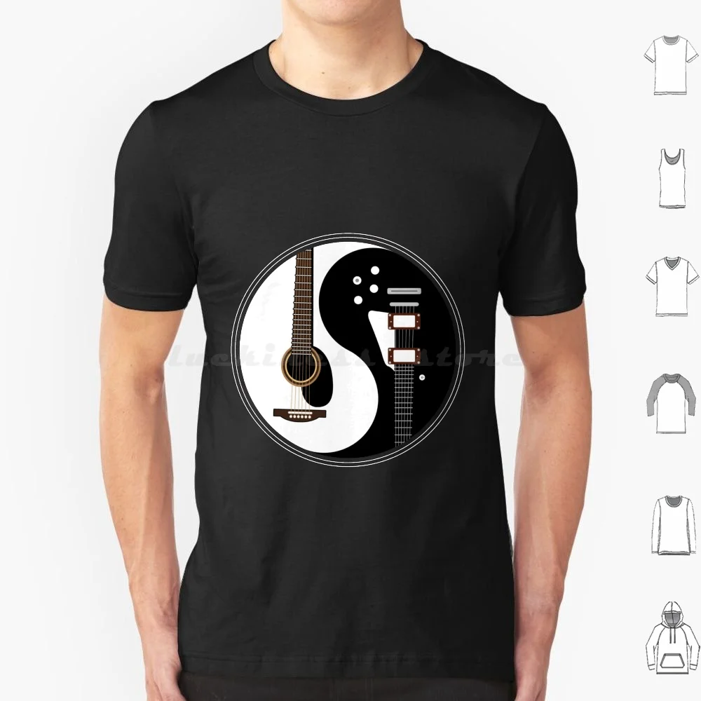 

Гитара Инь Ян, электрогитара, гитаристы и музыканты, футболка большого размера, 100% хлопок, гитарист, музыка, Инь Ян