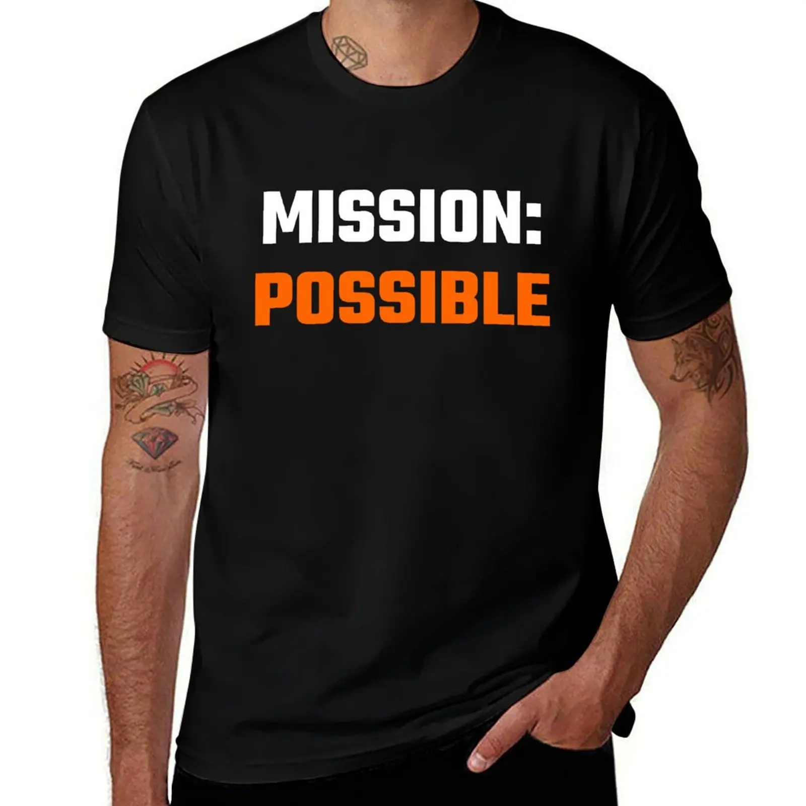 Mission Possible T-Shirt Breathable Workout Short Sleeve Top T-Shirt