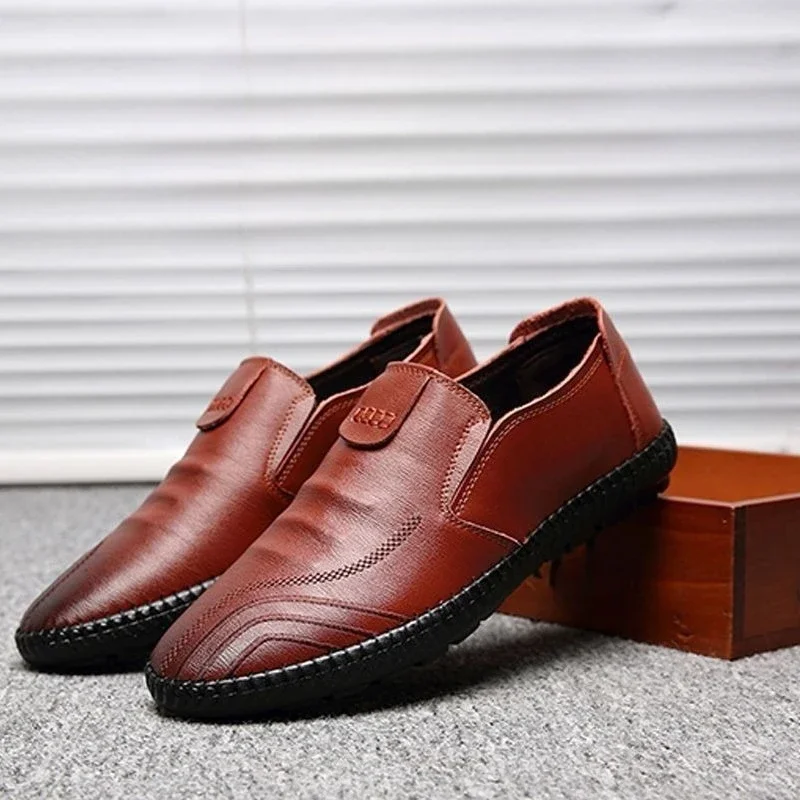 

Мягкие рабочие мужские кожаные туфли с низким берцем, элегантная цена, классические оригинальные ретро, общие трендовые туфли 2025 года, мужская повседневная обувь из искусственной кожи