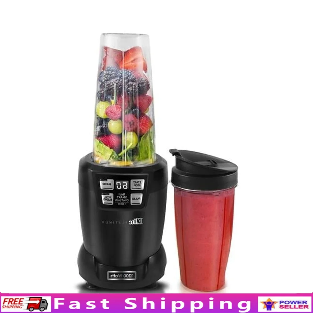 

Powerful Smart Blender 1200W Hi-Q Technology 6 Stainless Steel Blades 3 Speed Settings Includes 2 Blender Cups Perfect Smoothies