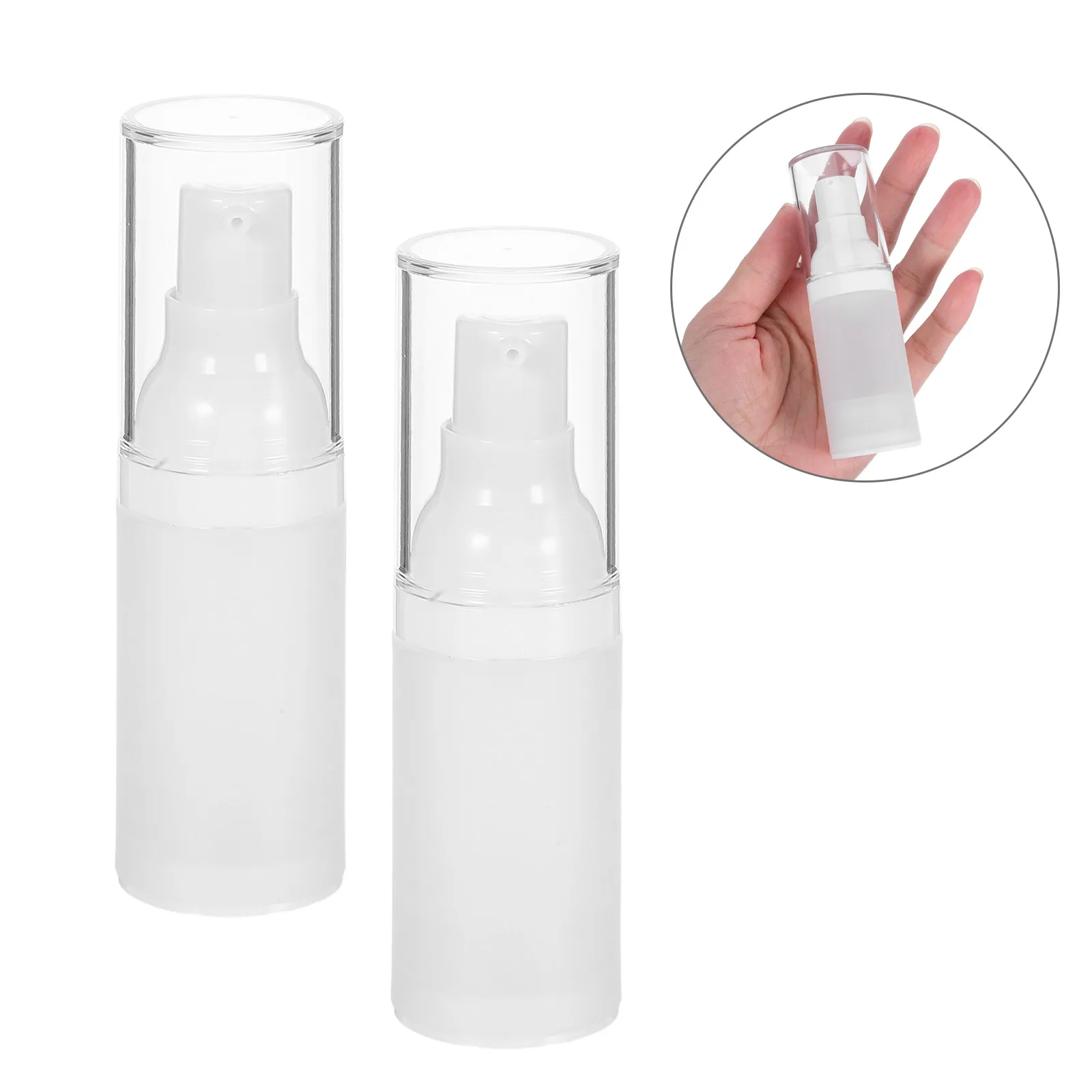 

4pcs Matte Vacuum Bottles Dispenser Lotion Pump Airless Plastic Travel Storage Bottles For Skincare Toiletries