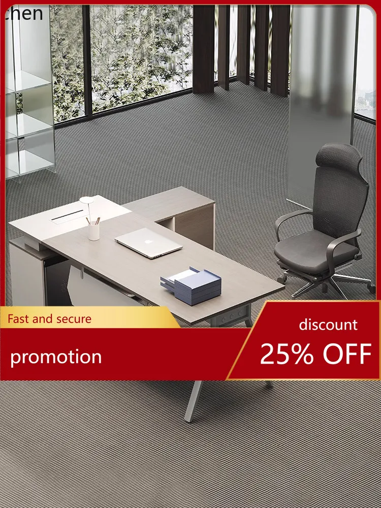 CZ Boss Desk Simple Modern Office Light Luxury High-End Executive Desk Manager Supervisor Office Desk and Chair Set