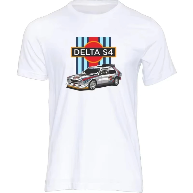 Lancia Delta S4 Group B Monster T-Shirt Men Women Cotton Tee Short Sleeve American Retro Y2k Tops Sport Tshirt Summer Streetwear