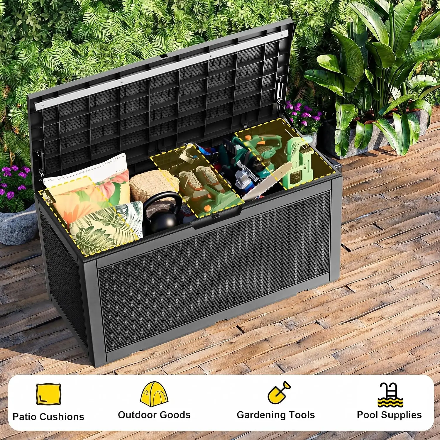 กล่องเก็บของกลางแจ้งขนาดใหญ่กั - Outdoor Furniture With Storage บทวิจารณ์และราคา