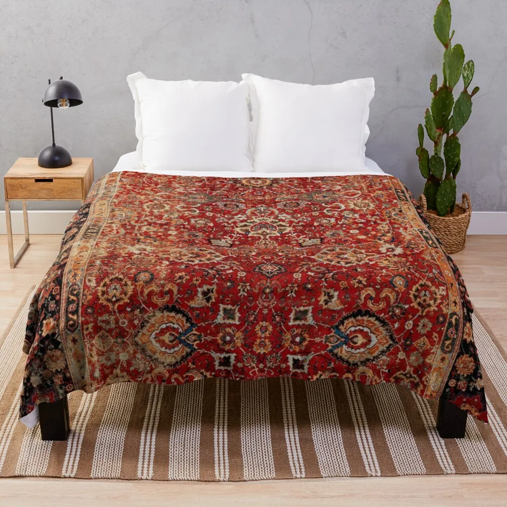 

17th Century Afghanistan Rug Print Throw Blanket Sofa blankets summer cottons Double blanket tufting