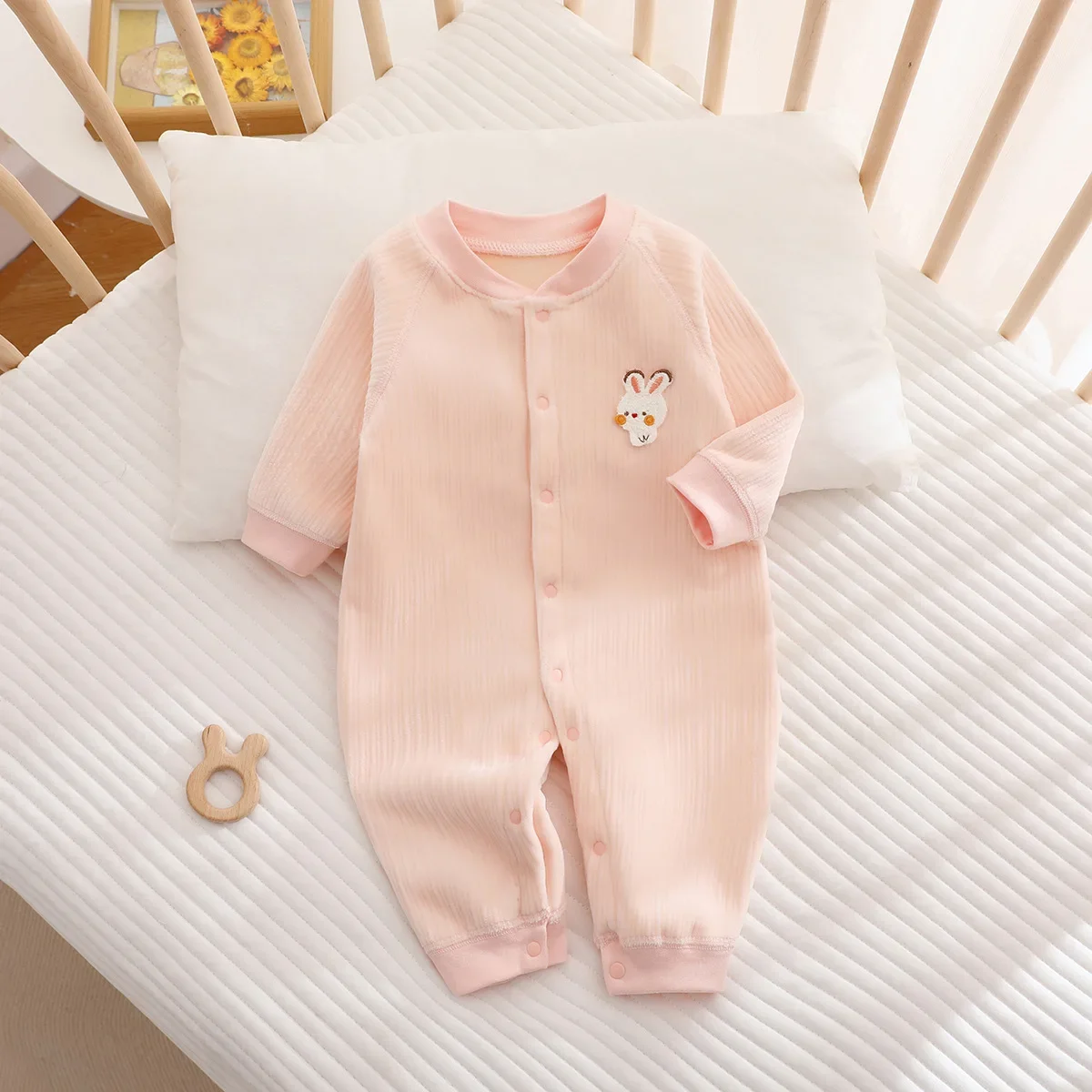 Body und Einteiler, Winter, niedliches Tier-Design, Neugeborene, Jungen- und Mädchen-Strampler, 100 % Baumwolle, doppelseitige Samt-Babykleidung