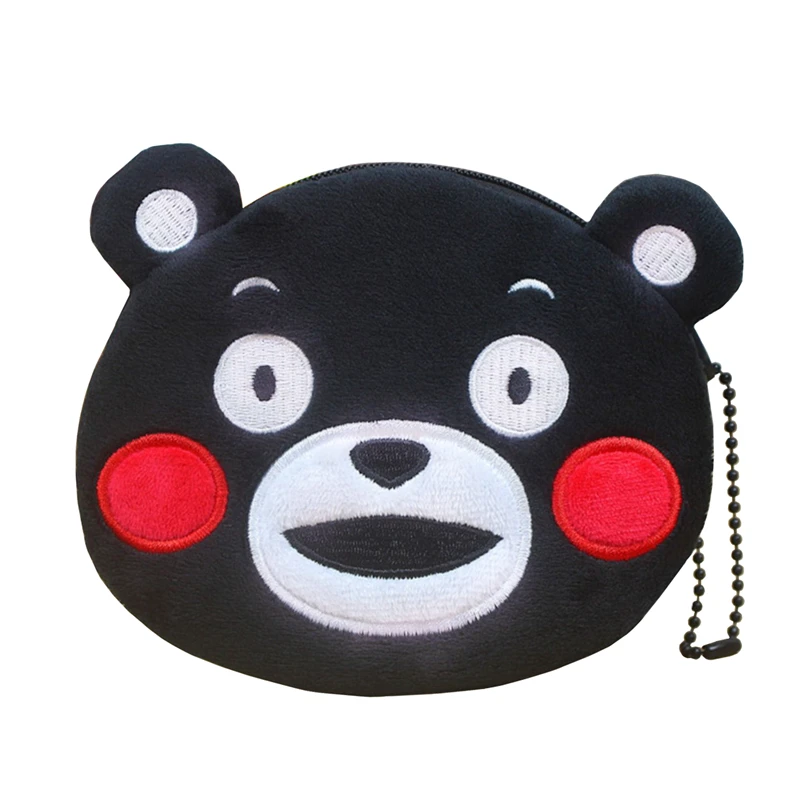

Kumamon Bear Plush Coin Purse Wallet Cute Round Coin Pouch Case Anime Kawaii Mini Storage Organizer Bag Keychain