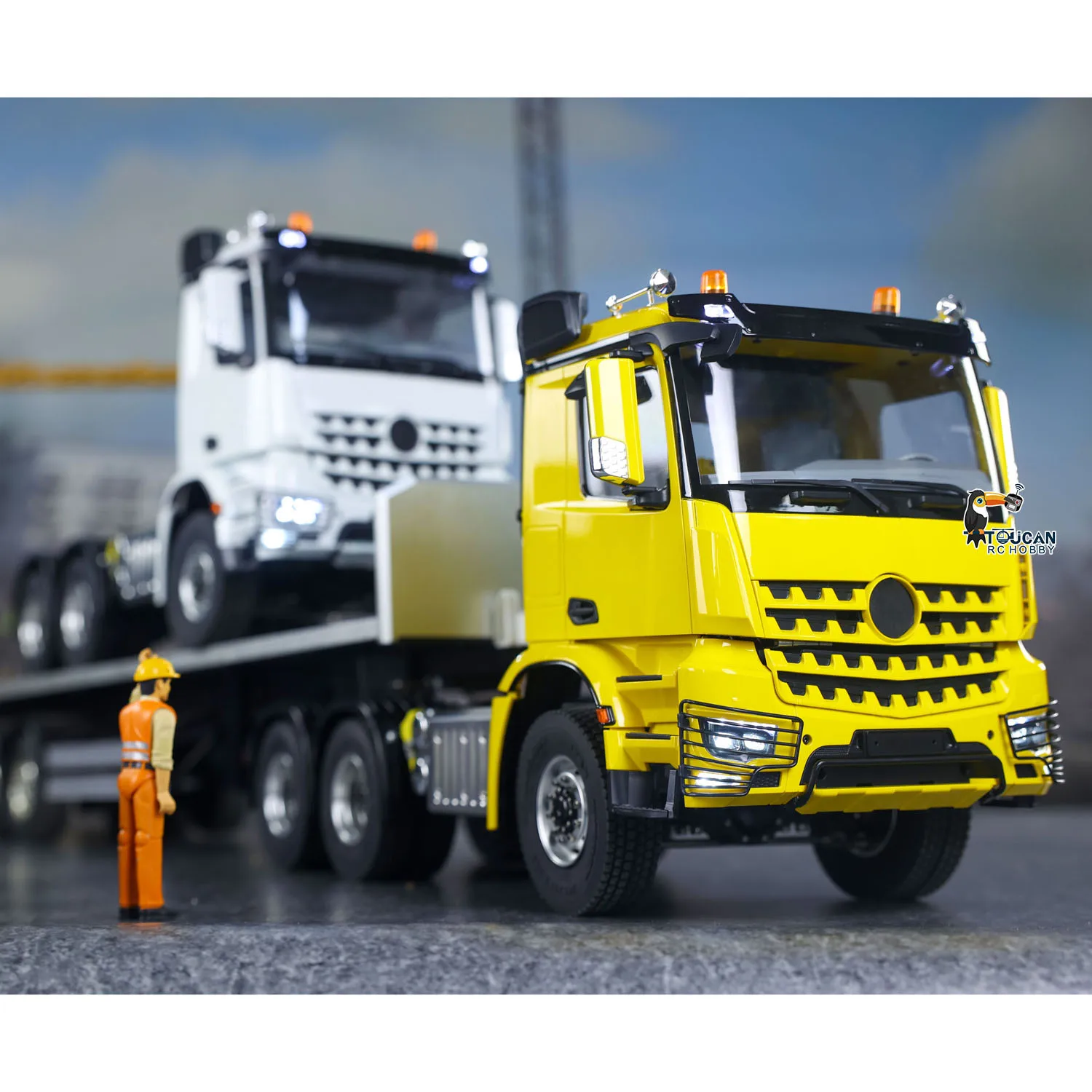 

New 1/14 RC Tractor Truck B3363 RTR Remoted Car Metal Chassis NO Lock Differential Axles 2Speed Gearbox 6WD Lorry Vehicle Toys