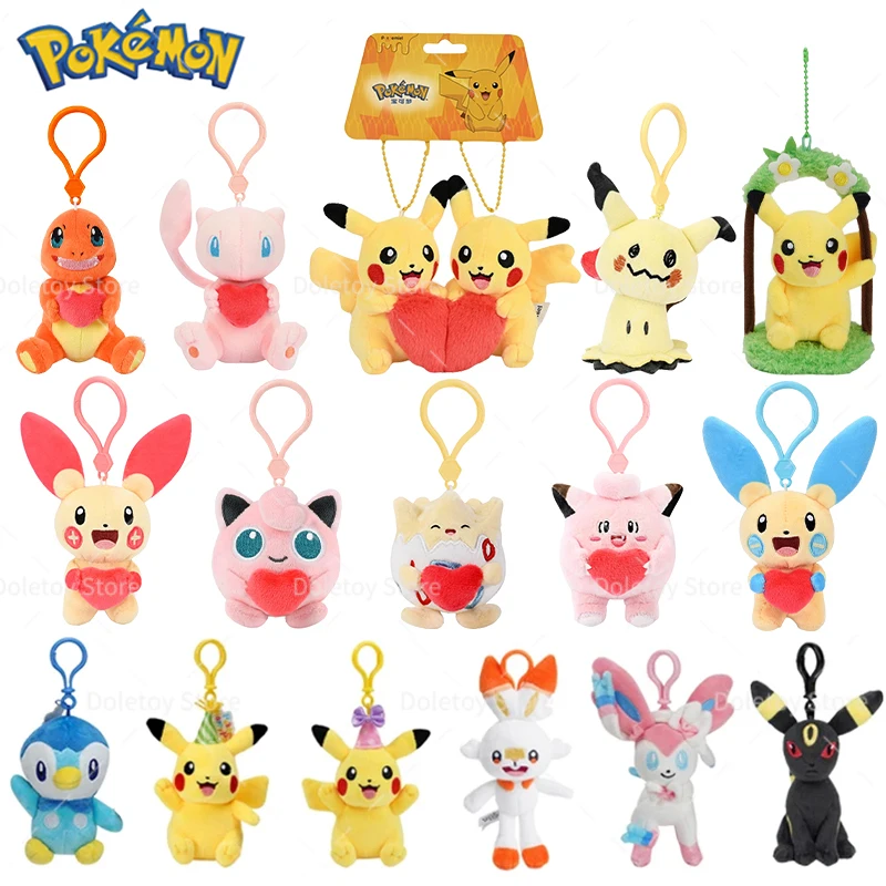 Оригинальный плюшевый брелок с покемоном, Пикачу, Эви, сильвеон, Umbreon, скорбанни, Сквиртл, Покемон, маленькая кукла, подарок на день рождения