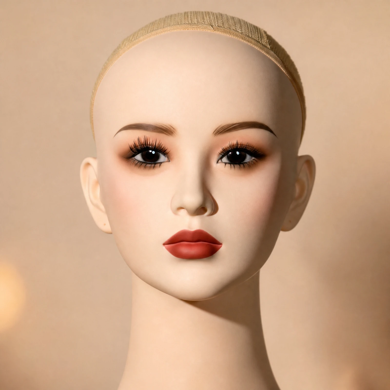 Hairpiece Display Head with Shoulder Base 36 Cm Tall Female Mannequin Head PVC Mannequin Bust Defined Facial Features Sturdy