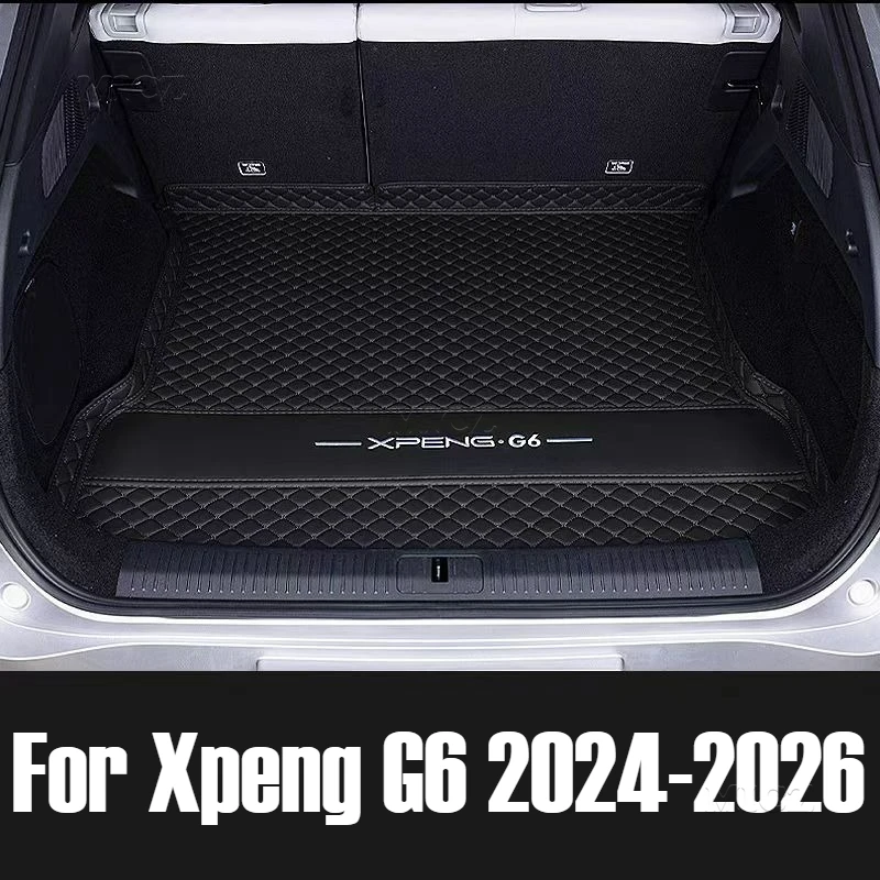 

Для Xpeng G6 2024 2025 2026, коврик для багажника, задний багажник, защита груза, кожаный коврик, модификация интерьера, автомобильные аксессуары