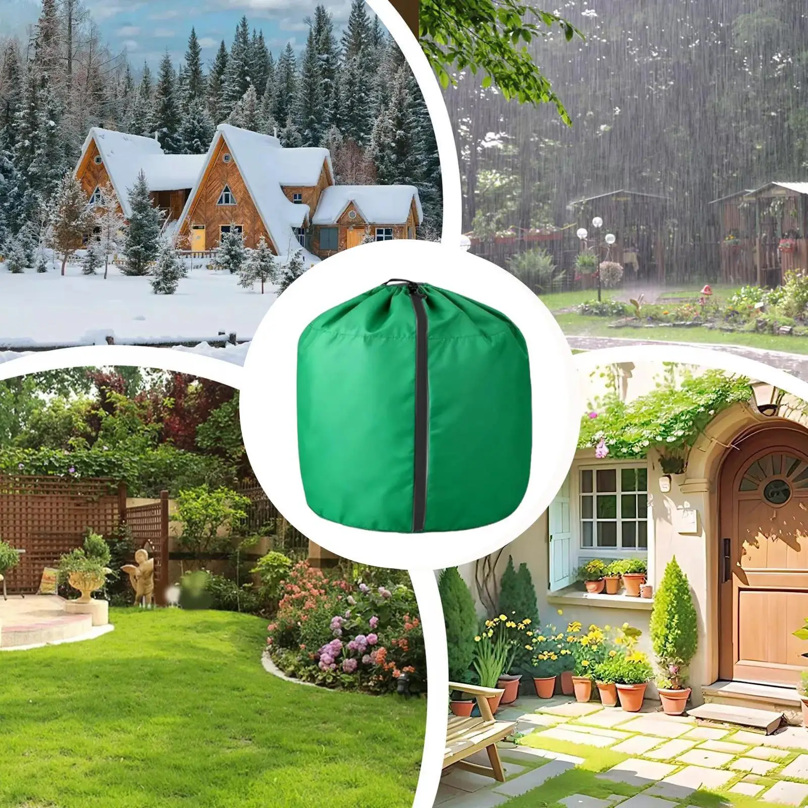 أغطية الصقيع للنباتات الخارجية حقيبة الطقس البارد حقائب حماية نباتات شجيرة الشتاء مع سحاب برباط للحديقة الخارجية #3