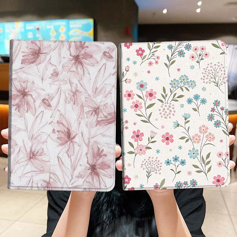 

Розовый тканевый чехол для планшета с цветочным узором для Lenovo Xiaoxin Legion Pad Tab Pro GT Y700 Gen4 2 11 P11 M10 K10 3rd Plus Gen
