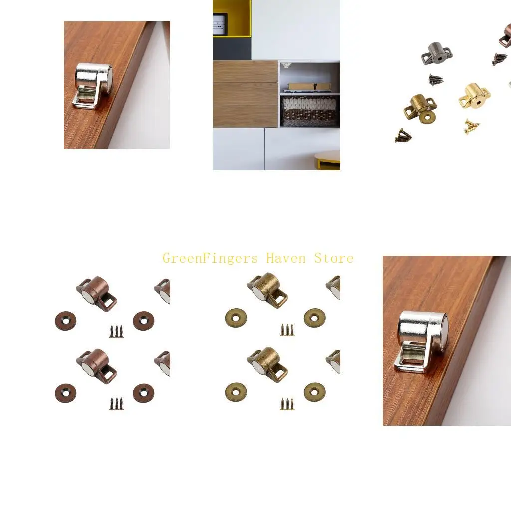 F68D 4Pcs Rustproof Cabinet Door Catches With Strong Cupboard Door stoppers Home Furniture Hardware Enduring