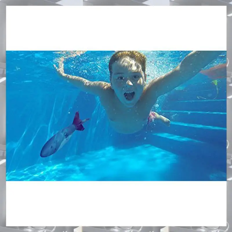 A84F-8 PCS Kinder Schwimmen Hai Form Tauchen Wasser Spiel Spiel Tauchen Pool Glide Shark Werfen Torpedo
