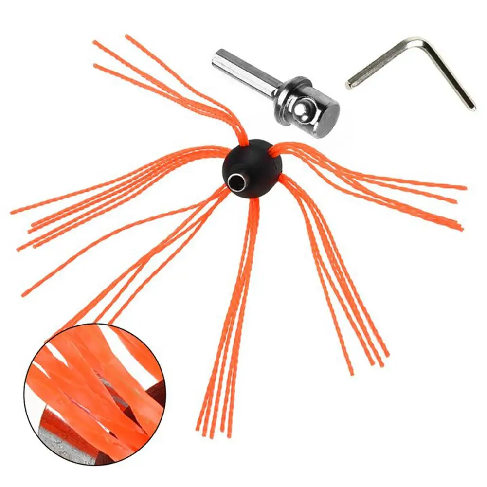Chimney Sweep Brush Kit with Flexible Nylon Brush Head for Fireplace Flue Cleaning Compatible with Rotary Power Drill