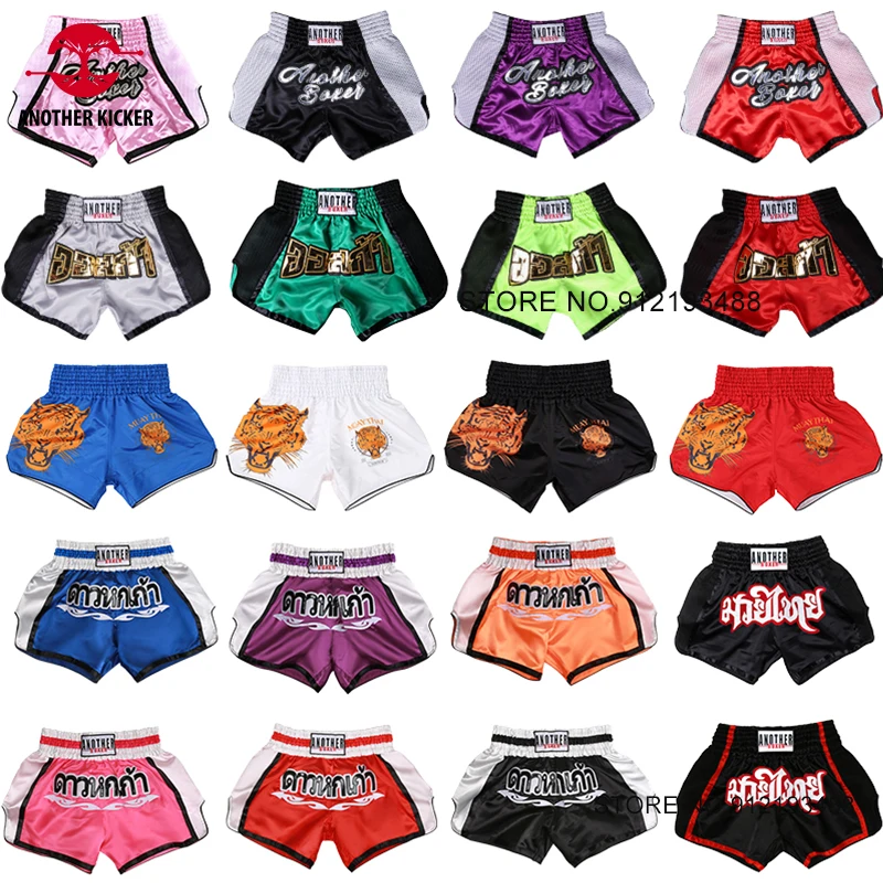 

Muay Thai Shorts Kids Adults Boxing Shorts Men Womens Lightweight Thailand Martial Arts MMA Clothing Gym Fight Kickboxing Shorts