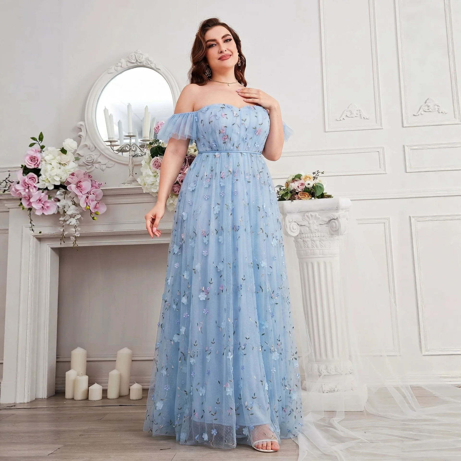 26 Gaun Bunga Elegan Modis Uku - Summer Clothing Drop ulasan dan harga