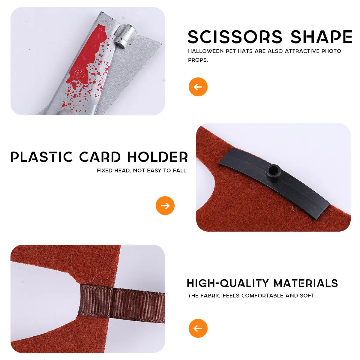 

Dog Cat Halloween Cosplay Hat Scissors Headgear Creative Festive Party Prop Soft Comfortable Cloth Material for Masquerade