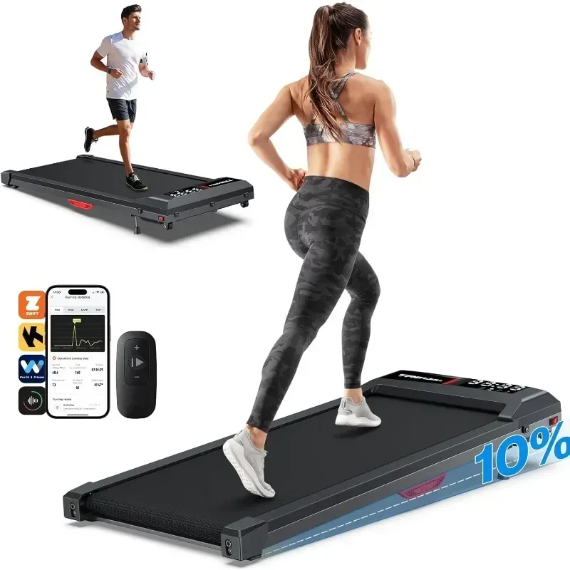 

WELLFIT Under Desk Walking Pad Treadmill: Incline Voice Controlled Smart Treadmill for Home Office Use