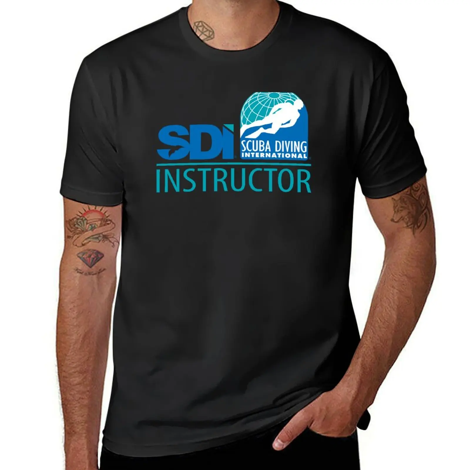 Scuba Diving International (SDI)- SDI Instructor T-Shirt summer top boys animal print mens tall t shirts